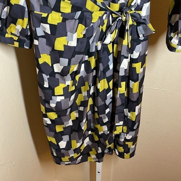 BODEN Women's Geometric Dot Wrap Viscose Silk Dress Size US 4R - Picture 10 of 15